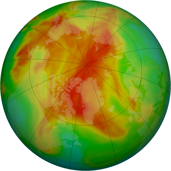 Arctic ozone map for 24 April 2012